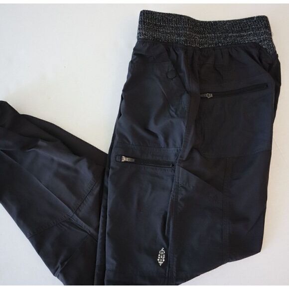 FP Movement OB1573927 Women's Sz XS Black Zip Up Elastic Waist Jogger Pants - Picture 13 of 13